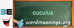 WordMeaning blackboard for cuculus